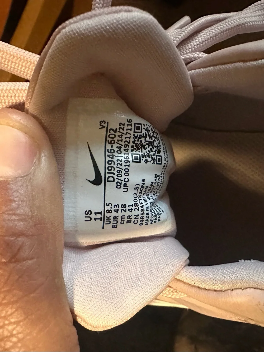 Nike Women's Pink Platform Air Force 1 Sneakers - Picture 3 of 3